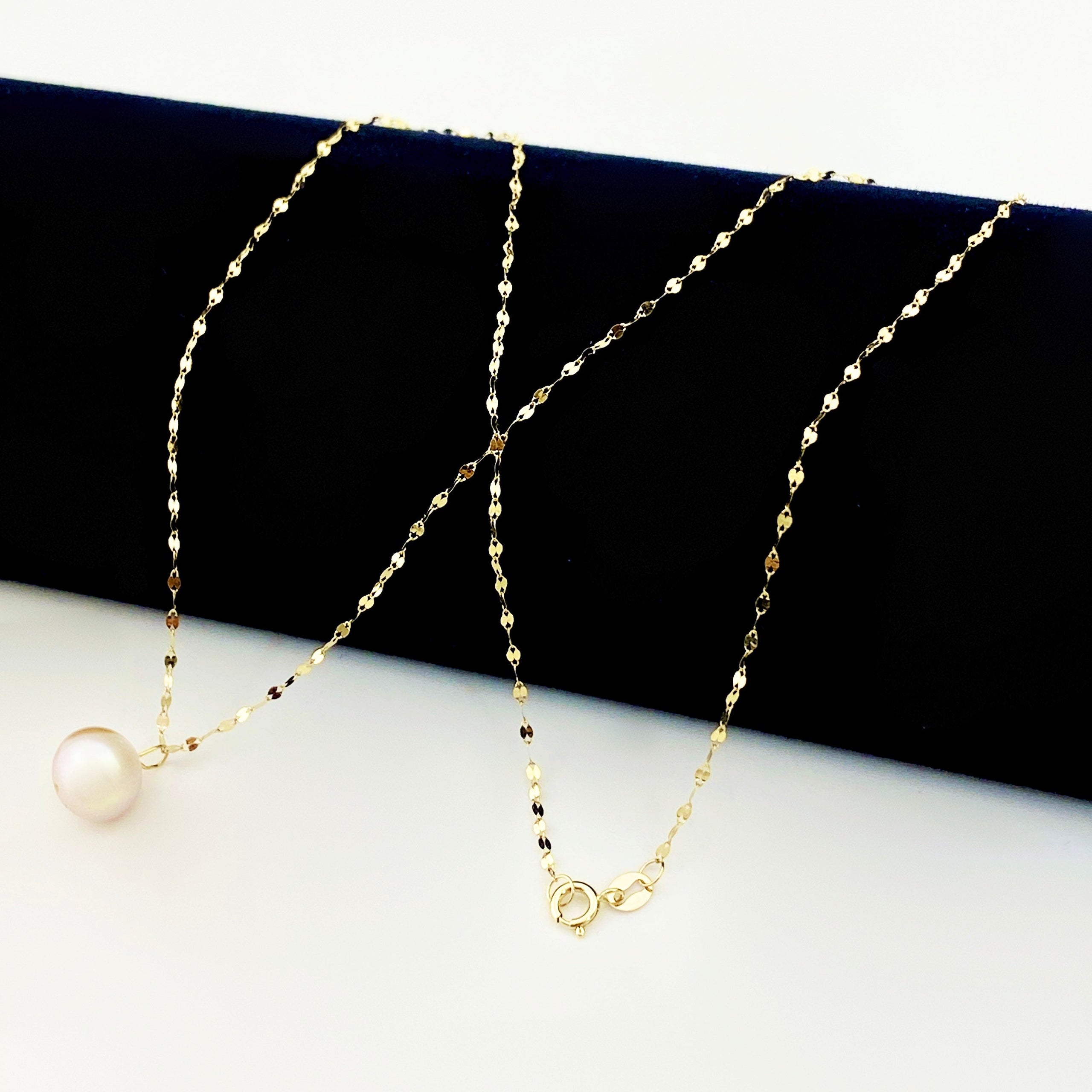 18K Gold Baby Pink Pearl Necklace - Embellish Gold