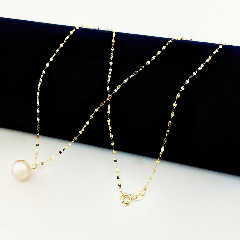 18K Gold Baby Pink Pearl Necklace - ad collection - Embellish Gold