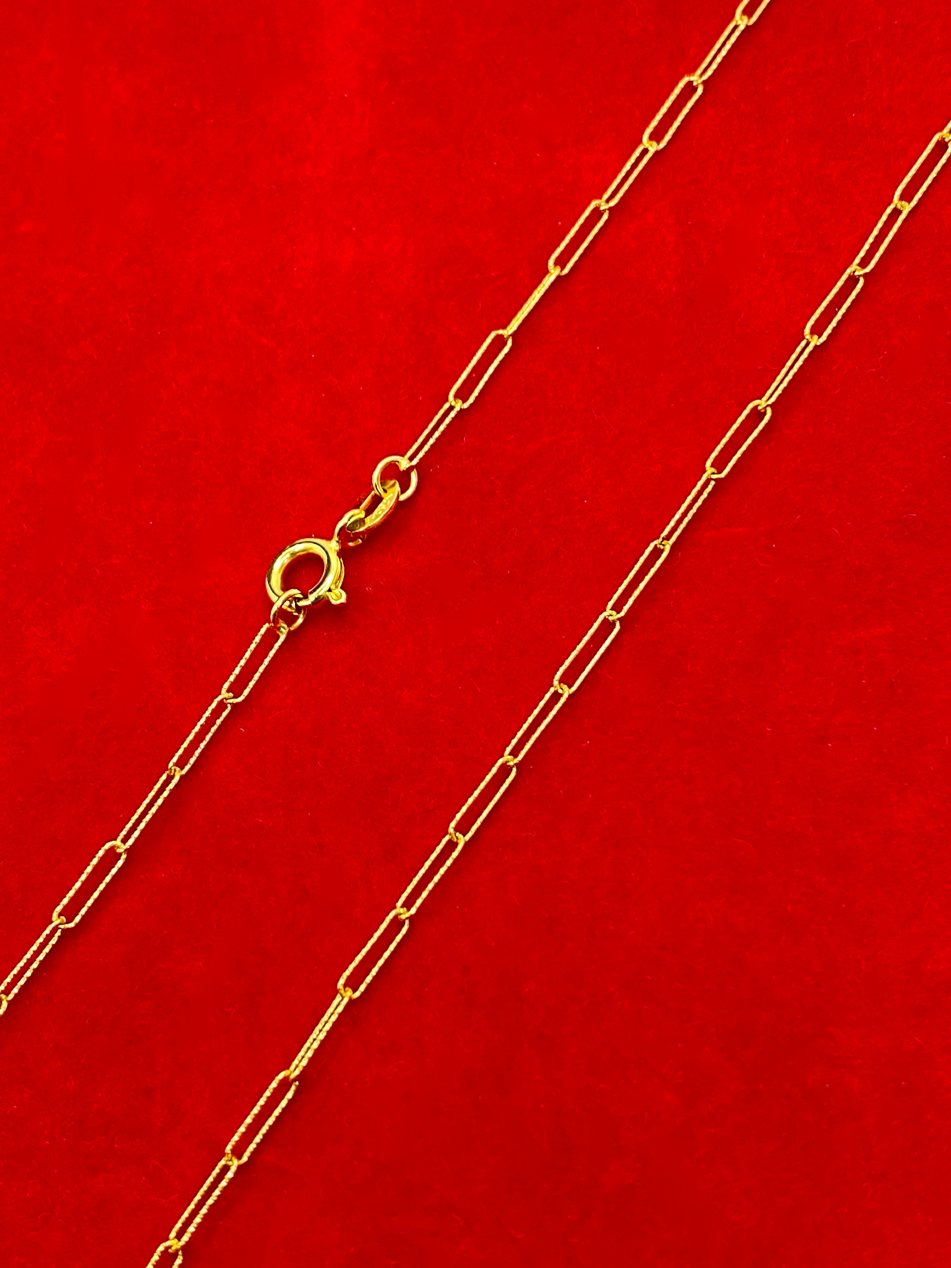 18K Real Gold Paper Clip Chain 2 - Embellish Gold
