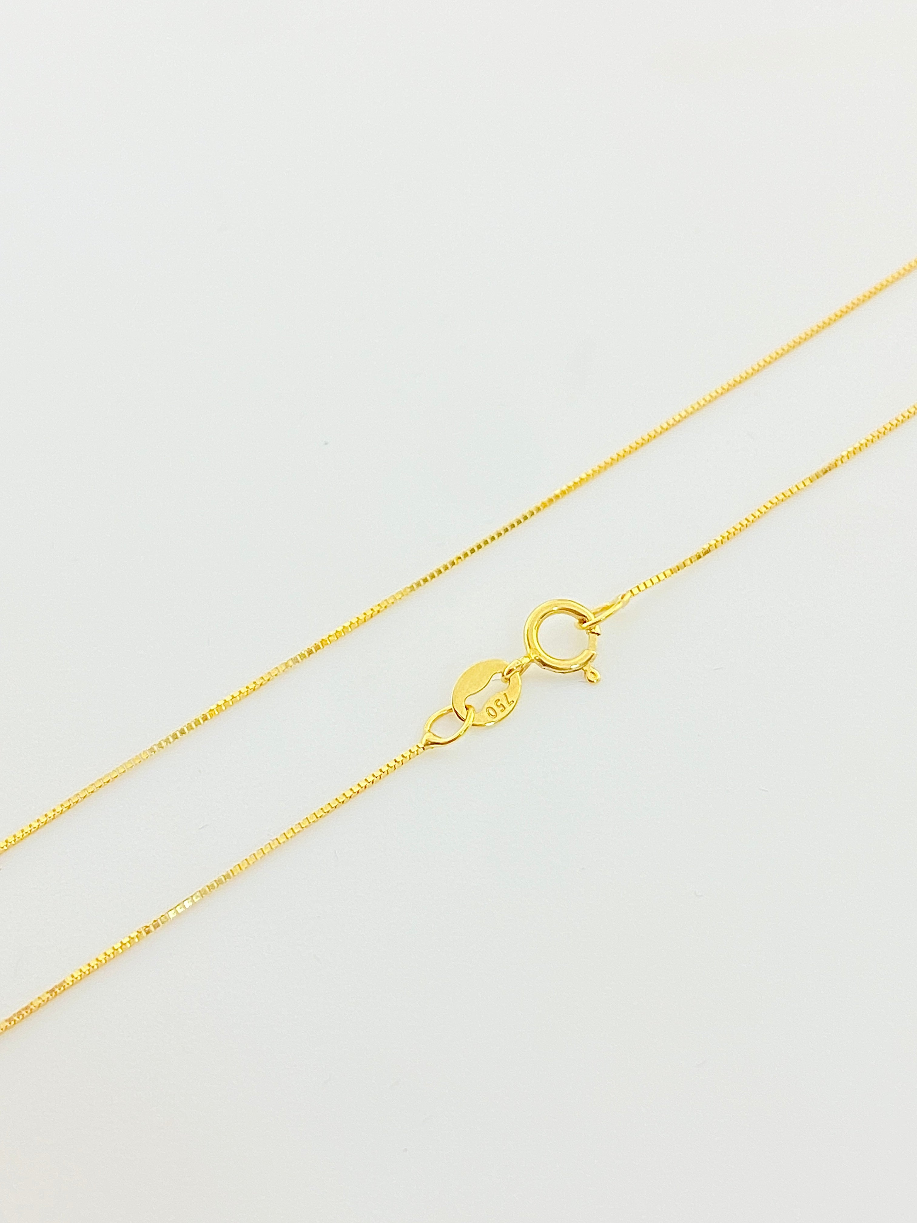 18K Real Gold Box Chain - Embellish Gold