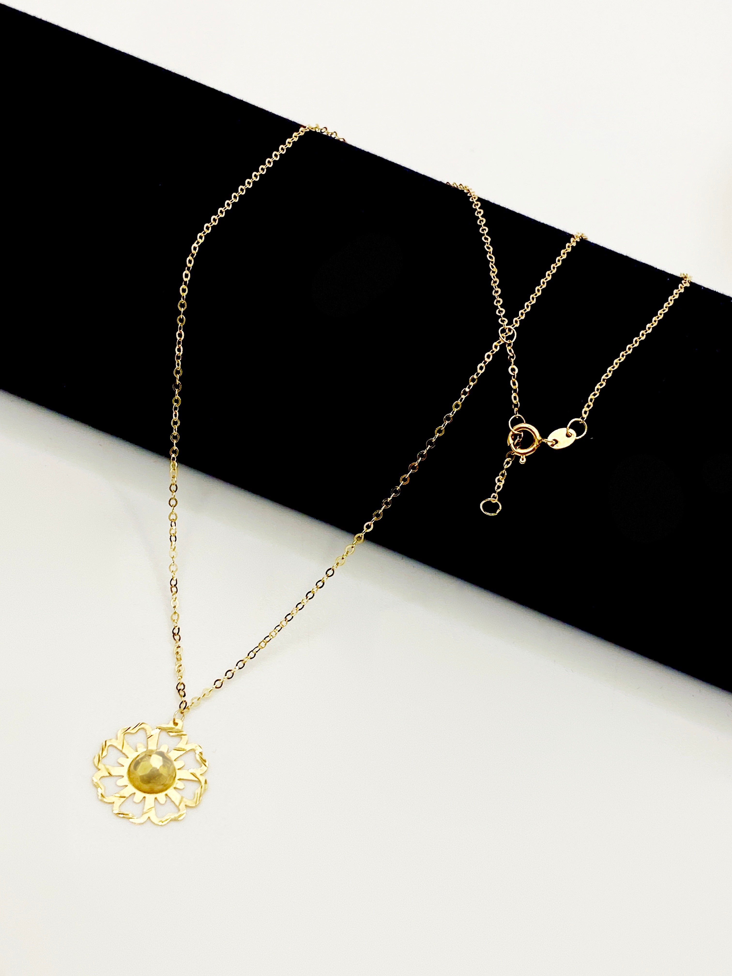 18K Real Gold Canopy Flower Necklace - Embellish Gold