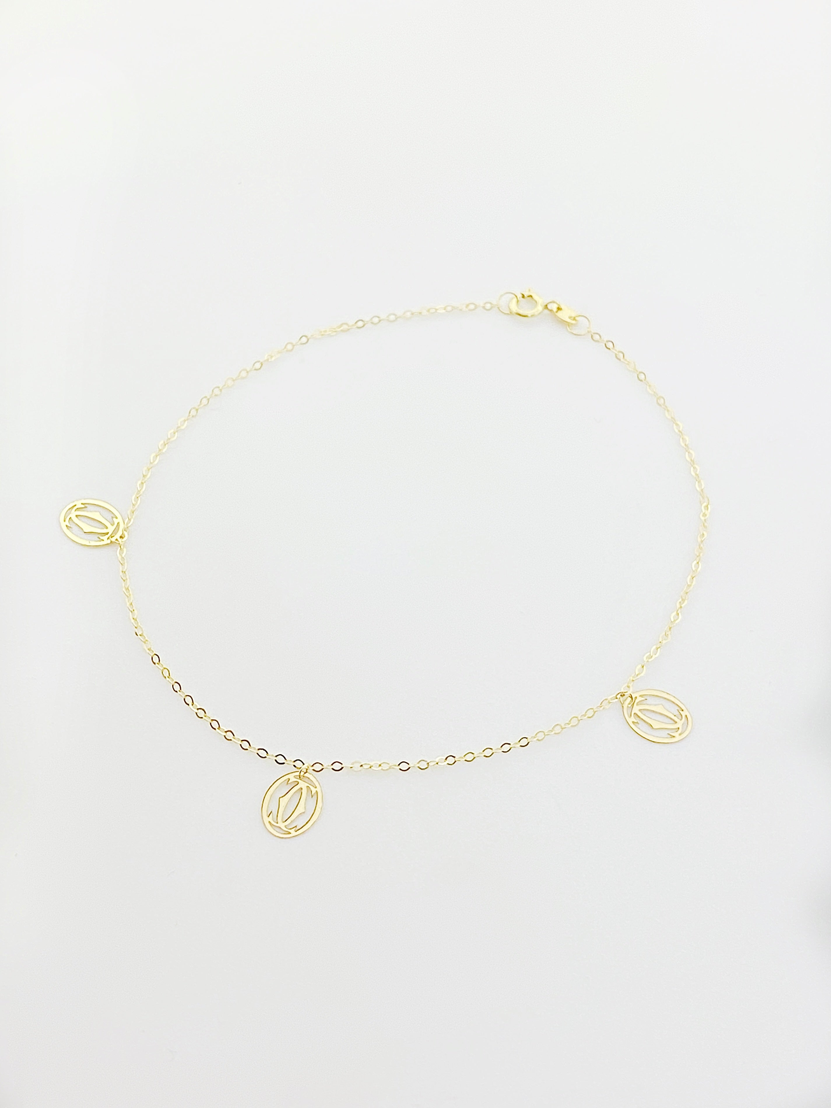 18K Real Gold Versatile 3 Pendant Bracelet - Embellish Gold