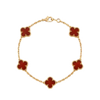18k Gold 5 Clover Bracelet - 18k Gold Bracelet - Embellish Gold Jewelry & Diamond