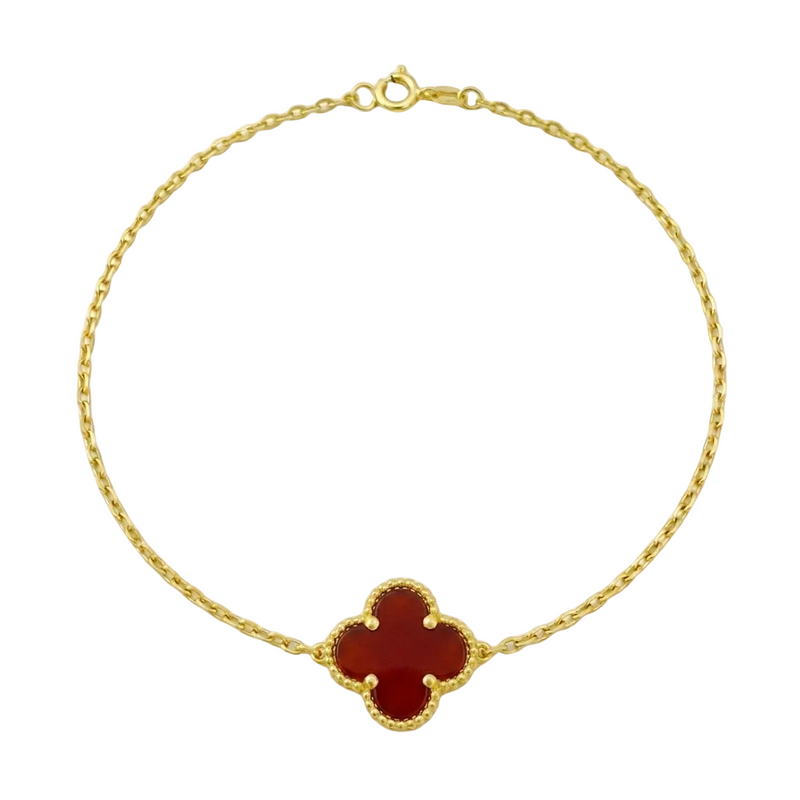 18k Gold Jade Clove Flower Bracelet - ad collection - Embellish Gold