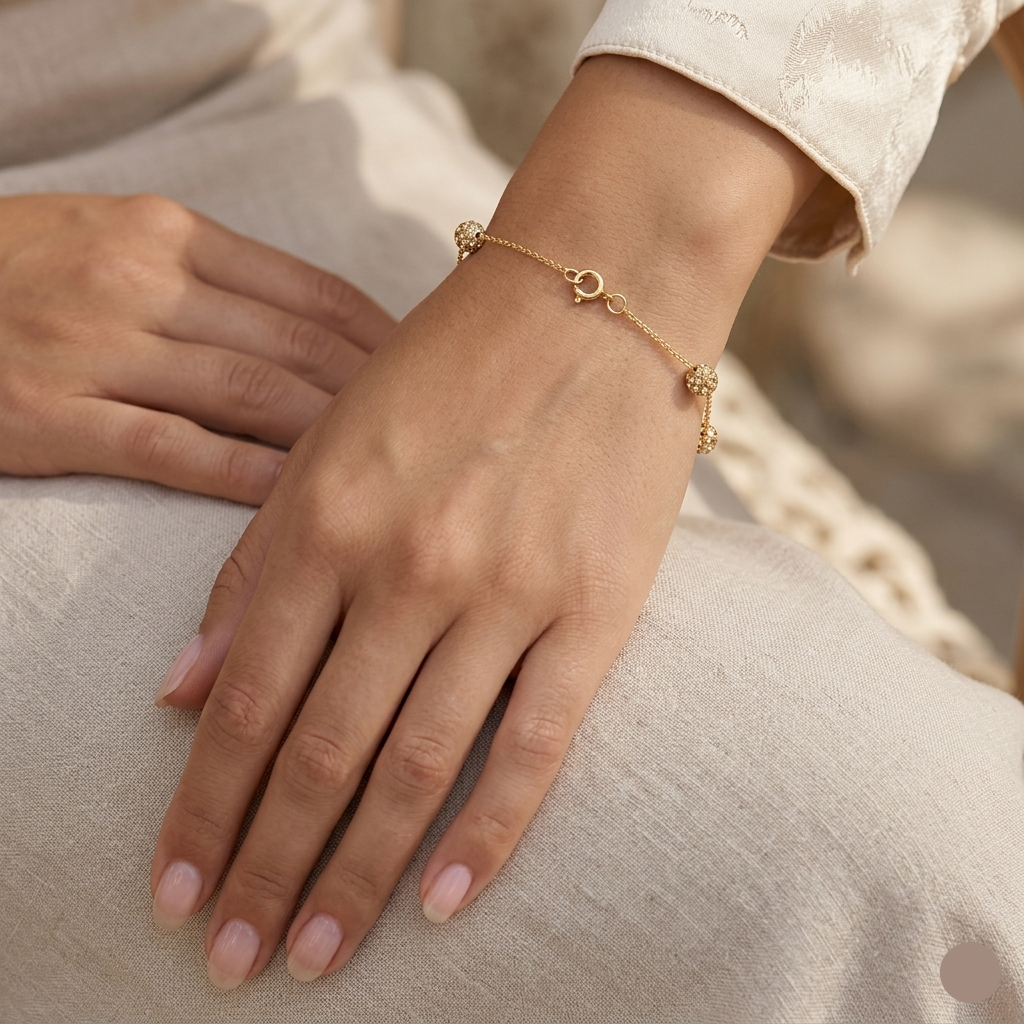 18k Gold Swarovski Bracelet - 18k Gold Bracelet - Embellish Gold Jewelry & Diamond