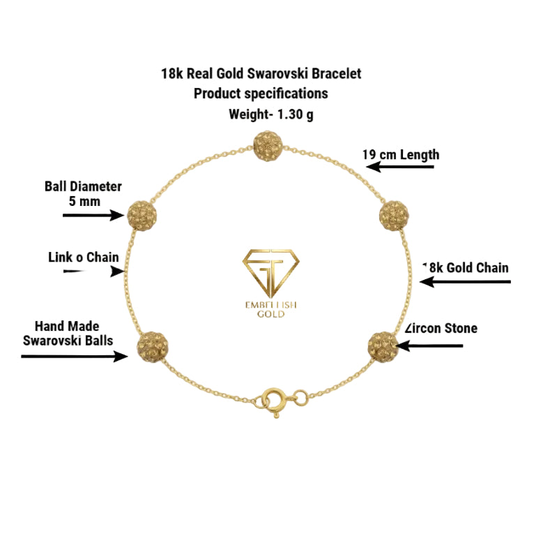 18K Gold Swarovski Set - Jewelry Set - Embellish Gold Jewelry & Diamond