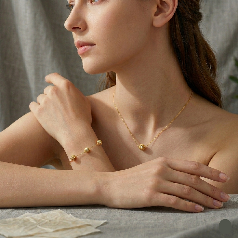 18K Gold Swarovski Set - Jewelry Set - Embellish Gold Jewelry & Diamond