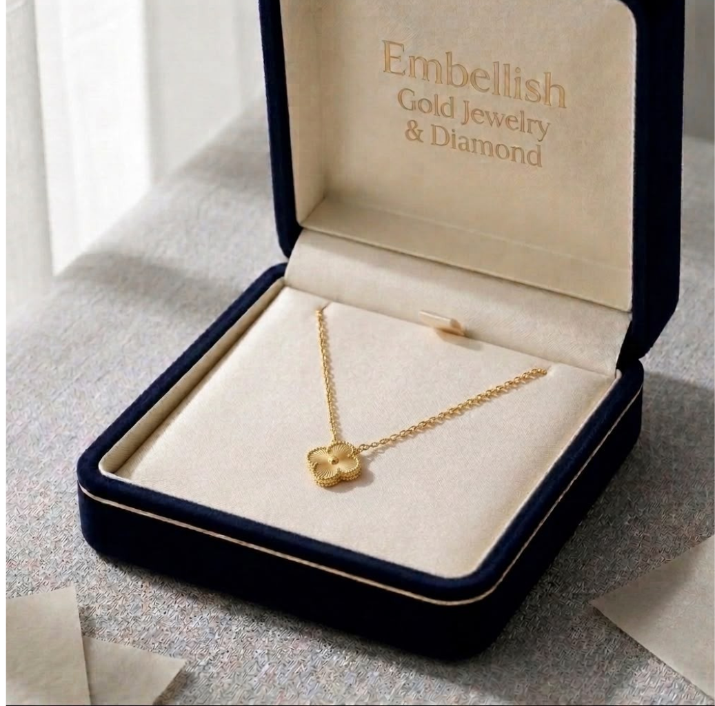 18k Gold Premium Clover Dot Necklace