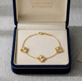 18k Gold Premium 3 Clover dot Bracelet
