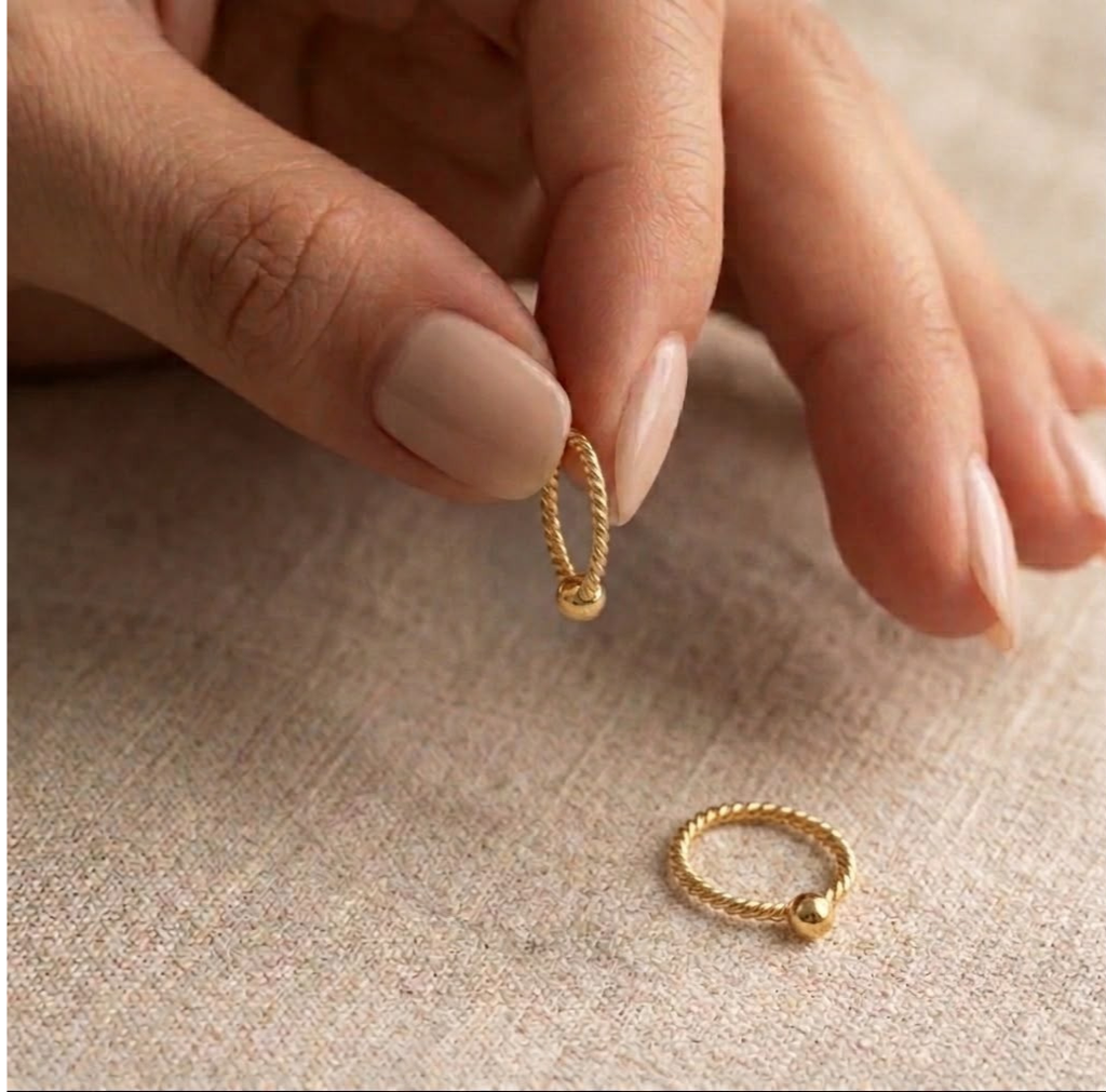 22k Gold Balls in Ball Loop Earrings