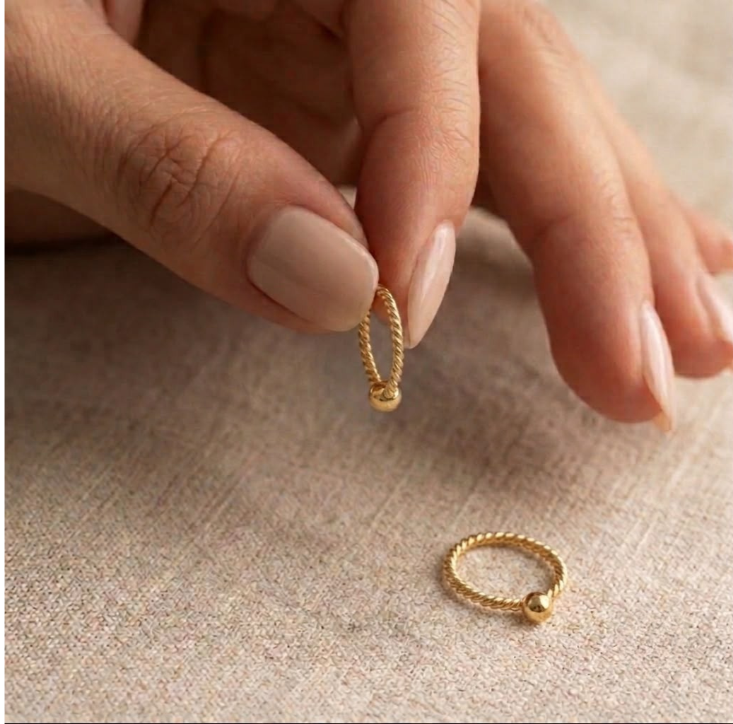 22k Gold Balls in Ball Loop Earrings