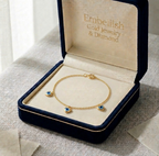18K Real Gold Rope Chain Evil Eye Bracelet