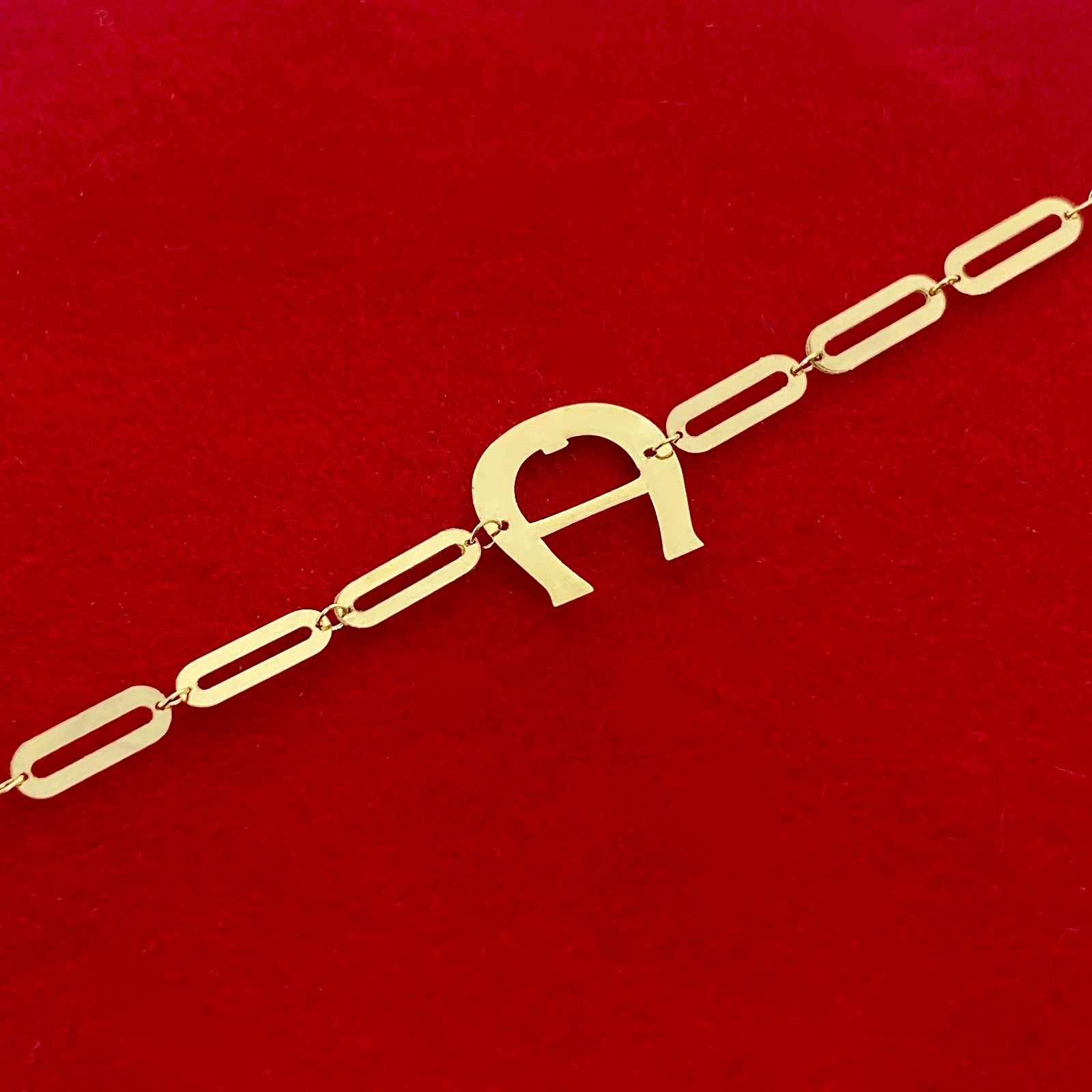 18K Real Gold Horse Nail Paper Clip Bracelet - Embellish Gold