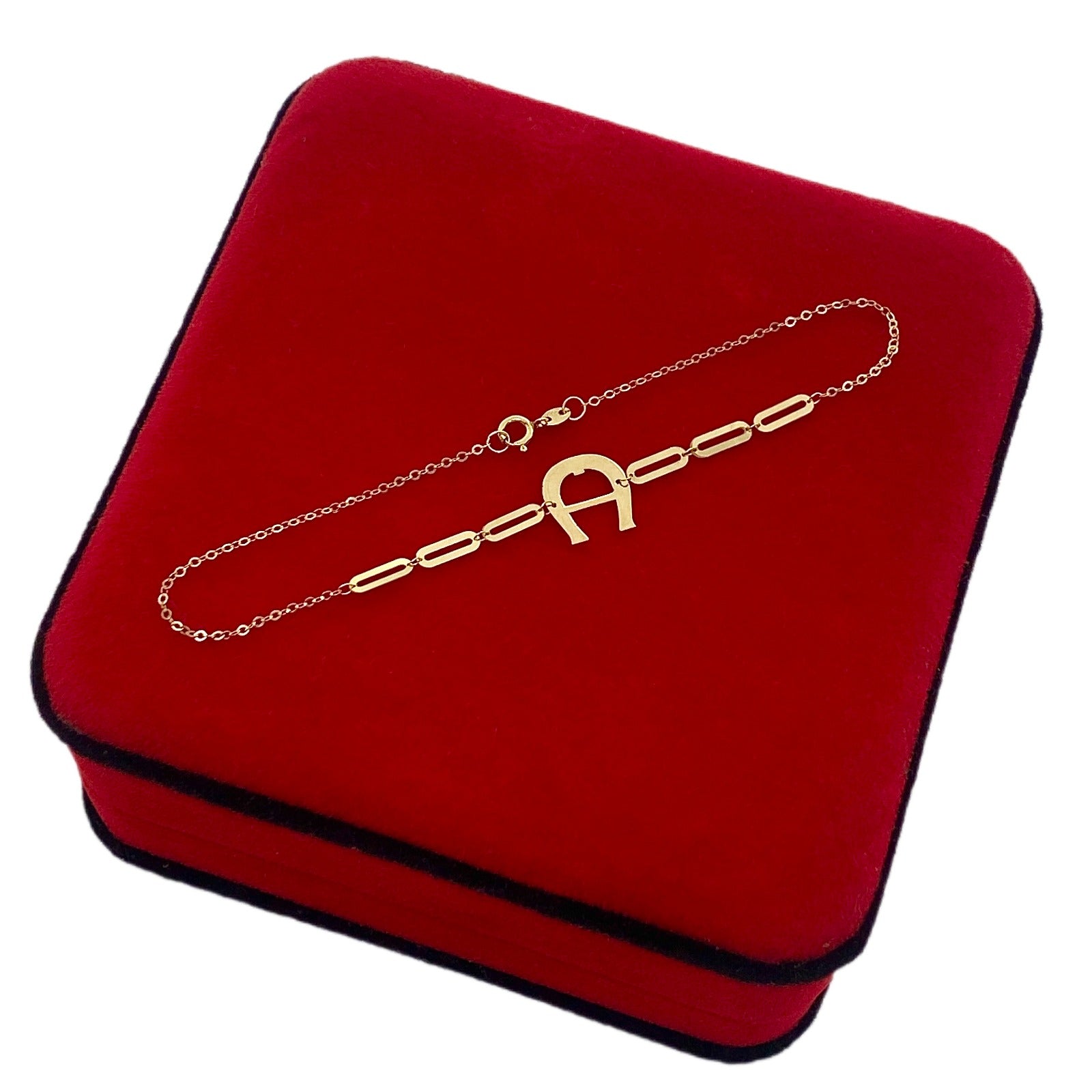 18K Real Gold Horse Nail Paper Clip Bracelet - Embellish Gold