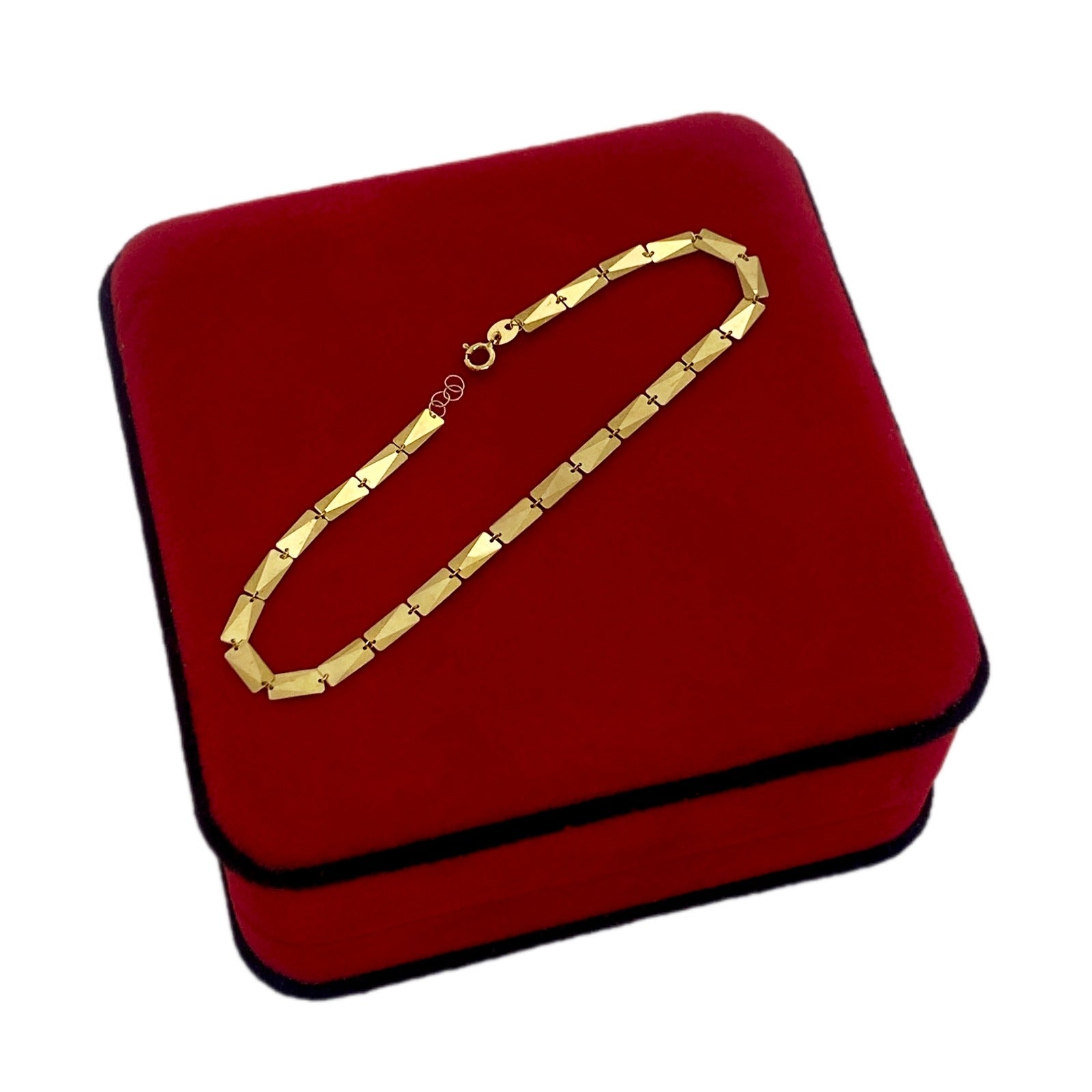 18K Real Gold Arrow Design Plates Bracelet - Embellish Gold