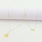 18K Real Gold White Droplet Necklace - Embellish Gold