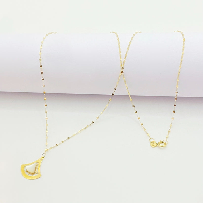 18K Real Gold White Droplet Necklace - Best Seller - Embellish Gold