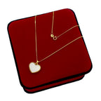 18k Real Gold Sea shell Heart with box chain - Embellish Gold