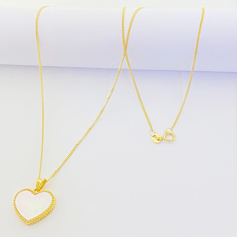 18k Gold Sea Shell Heart Necklace - Best Seller - Embellish Gold