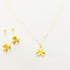18k Real Gold 3 Petal Earrings - Embellish Gold