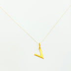 18K Real Gold V Necklace - Embellish Gold