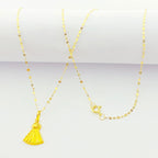 18K Real Gold  Ribbon Necklace - Embellish Gold