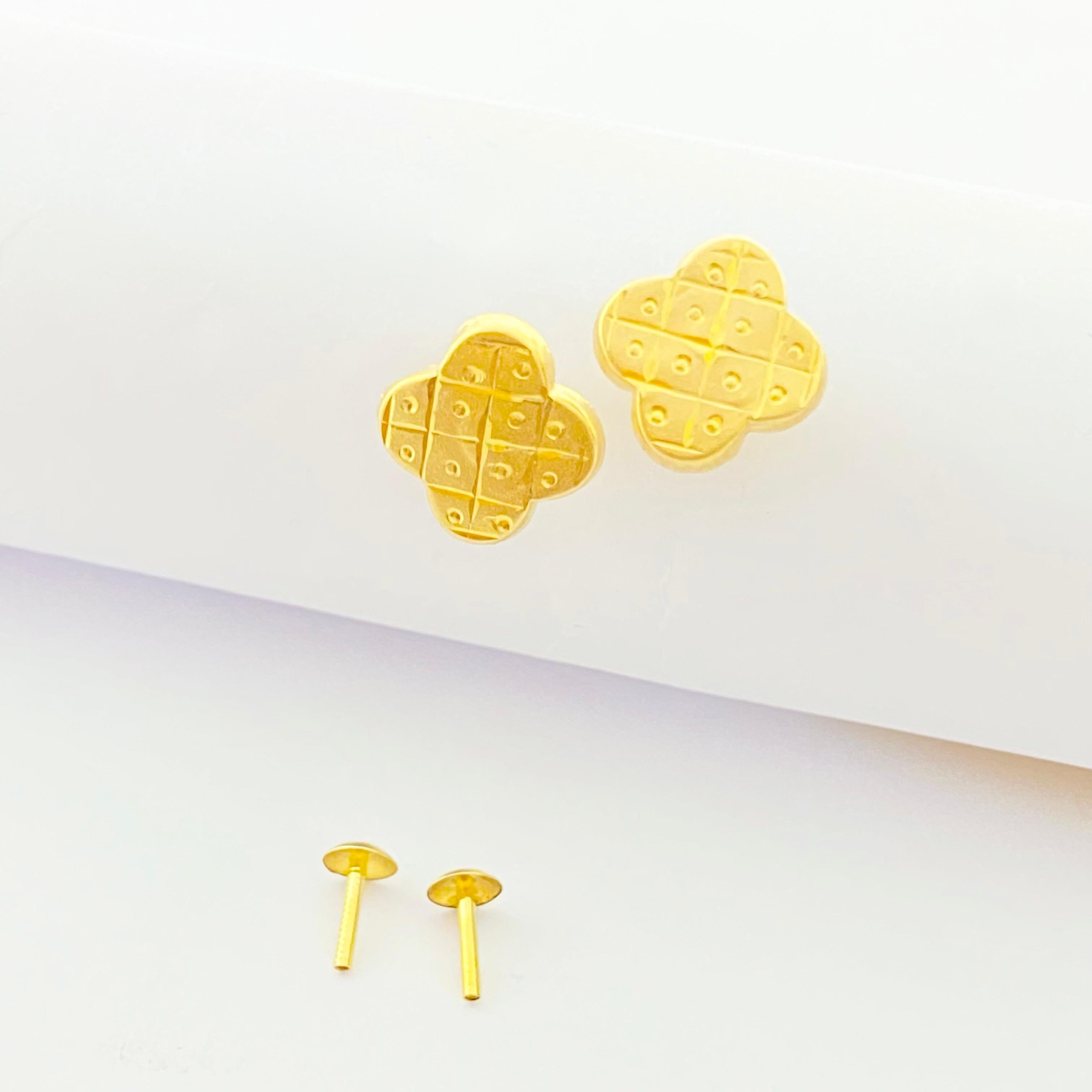 18K Real Gold VC Box Necklace And Earring Set - Embellish Gold
