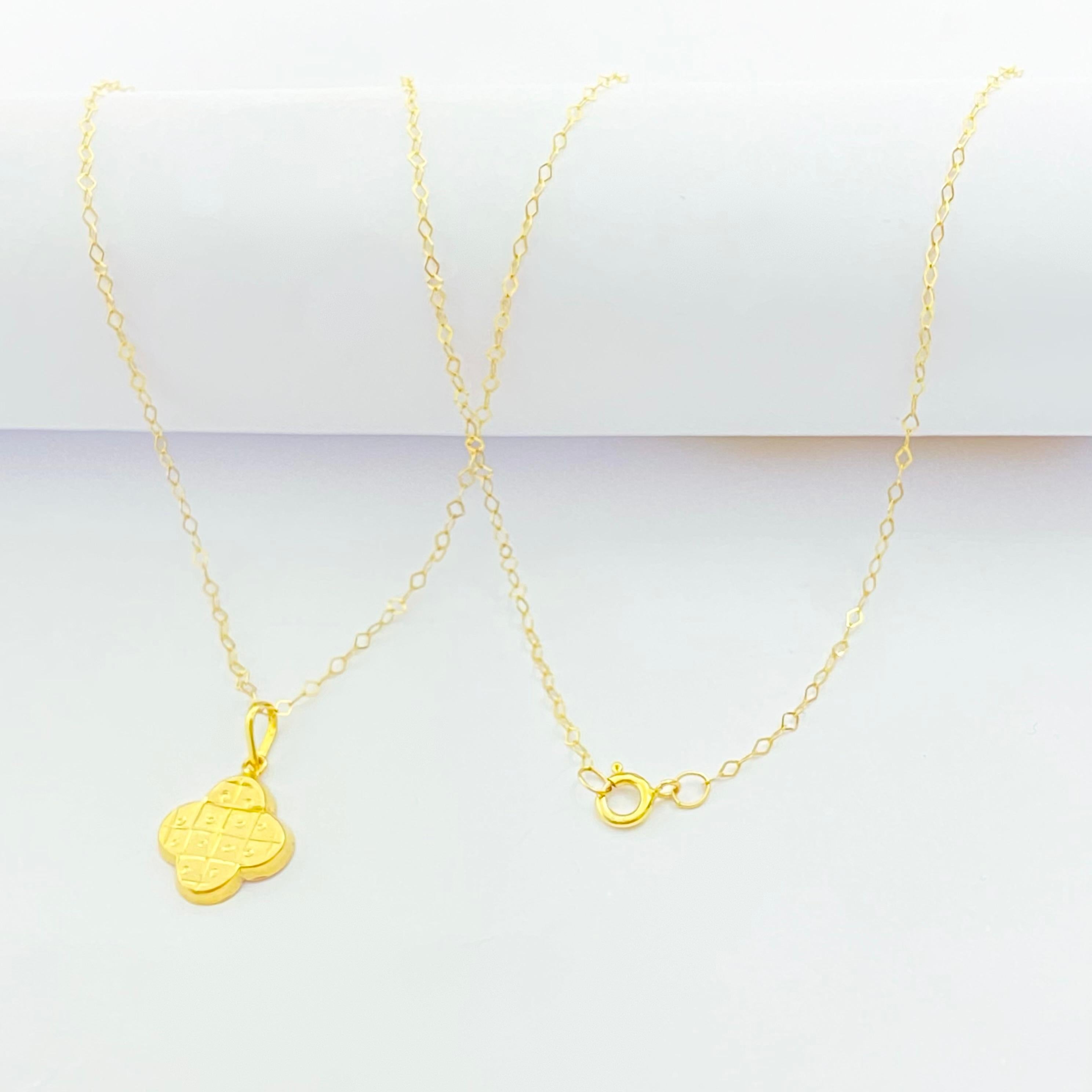 18K Real Gold VC Box Necklace - Embellish Gold