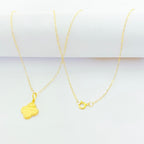 18K Real Gold VC Box Necklace And Earring Set - Embellish Gold