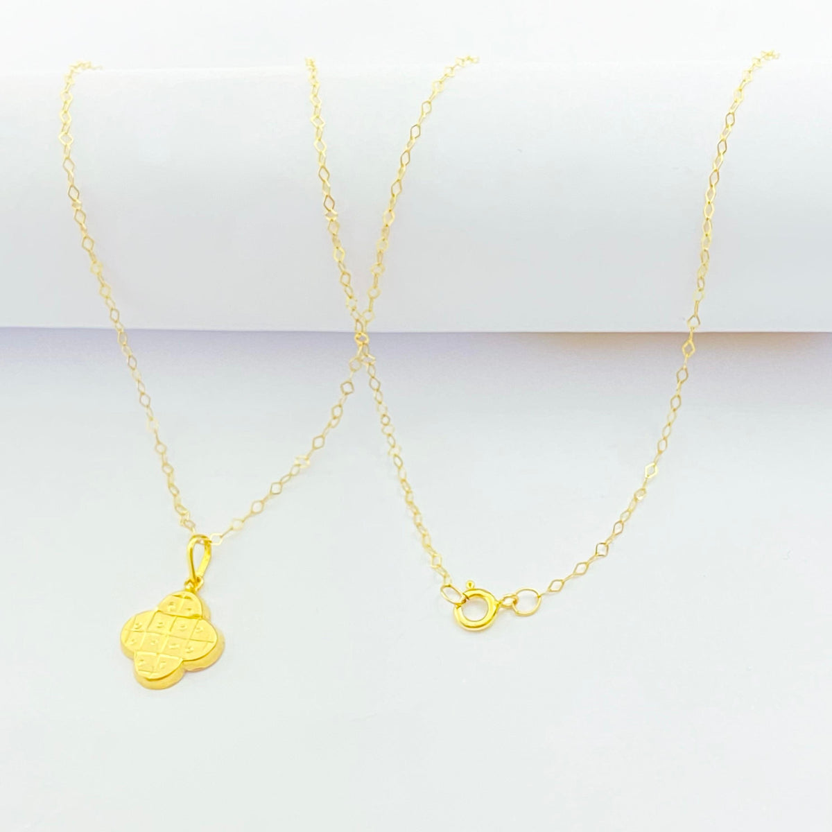 18K Real Gold VC Box Necklace And Earring Set - Festive Collection - Embellish Gold