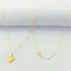 18K Real Gold Triangle Necklace - Embellish Gold