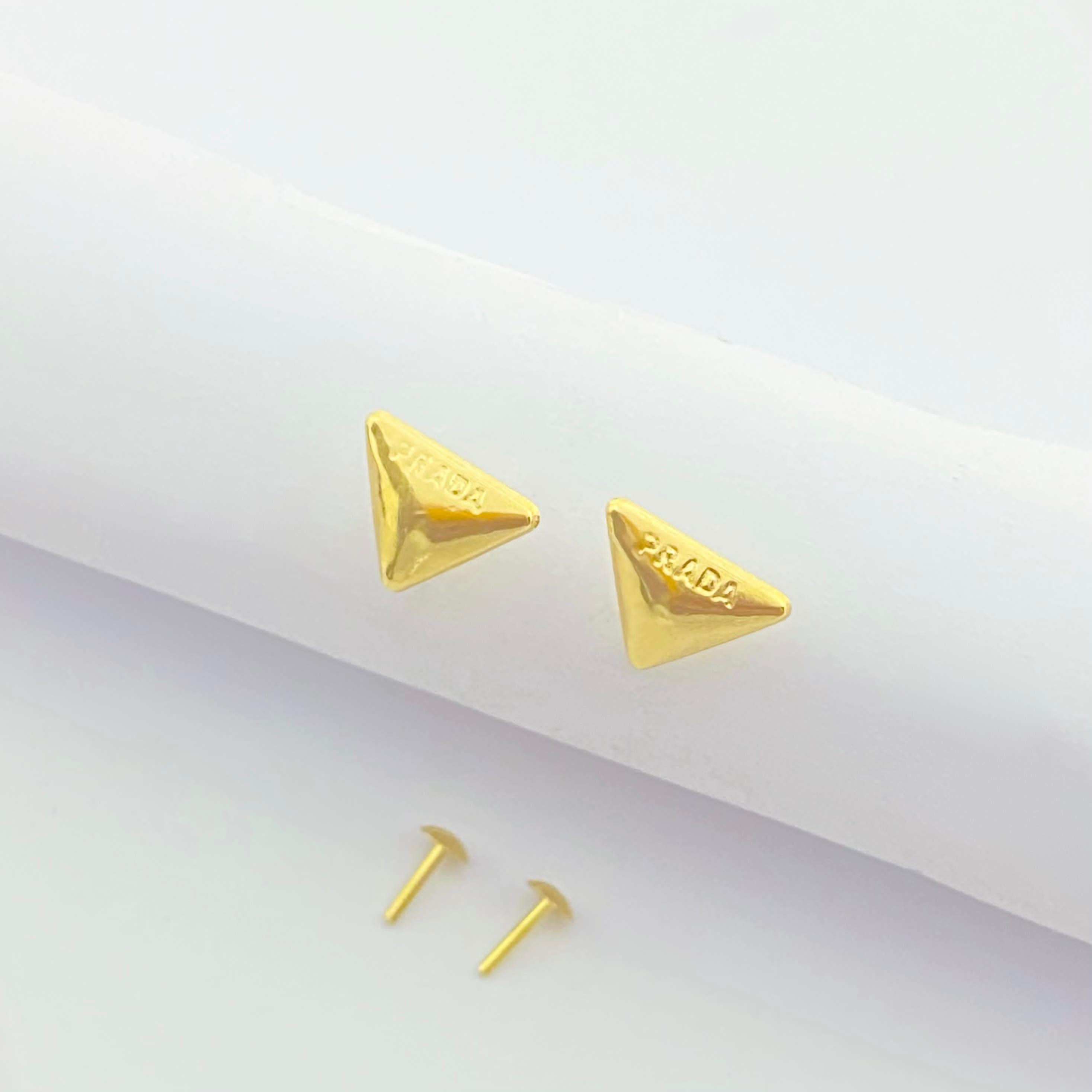 18K Real Gold Triangle Necklace And Earring Set - Embellish Gold