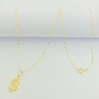 18K Real Gold Dollar Style Necklace - Embellish Gold