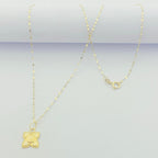 18K Real Gold Rob Flower Necklace - Embellish Gold