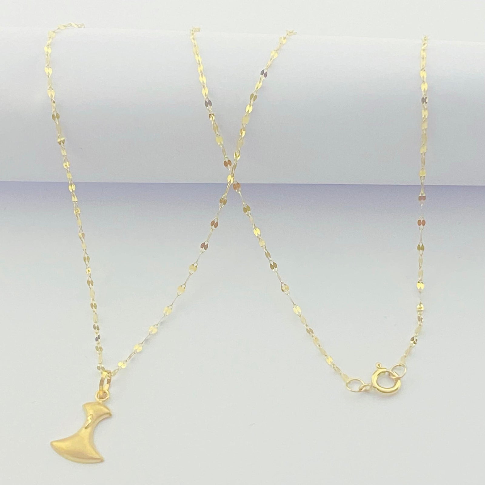 18K Real Gold Tif Necklace - 18k Gold Necklace - Embellish Gold