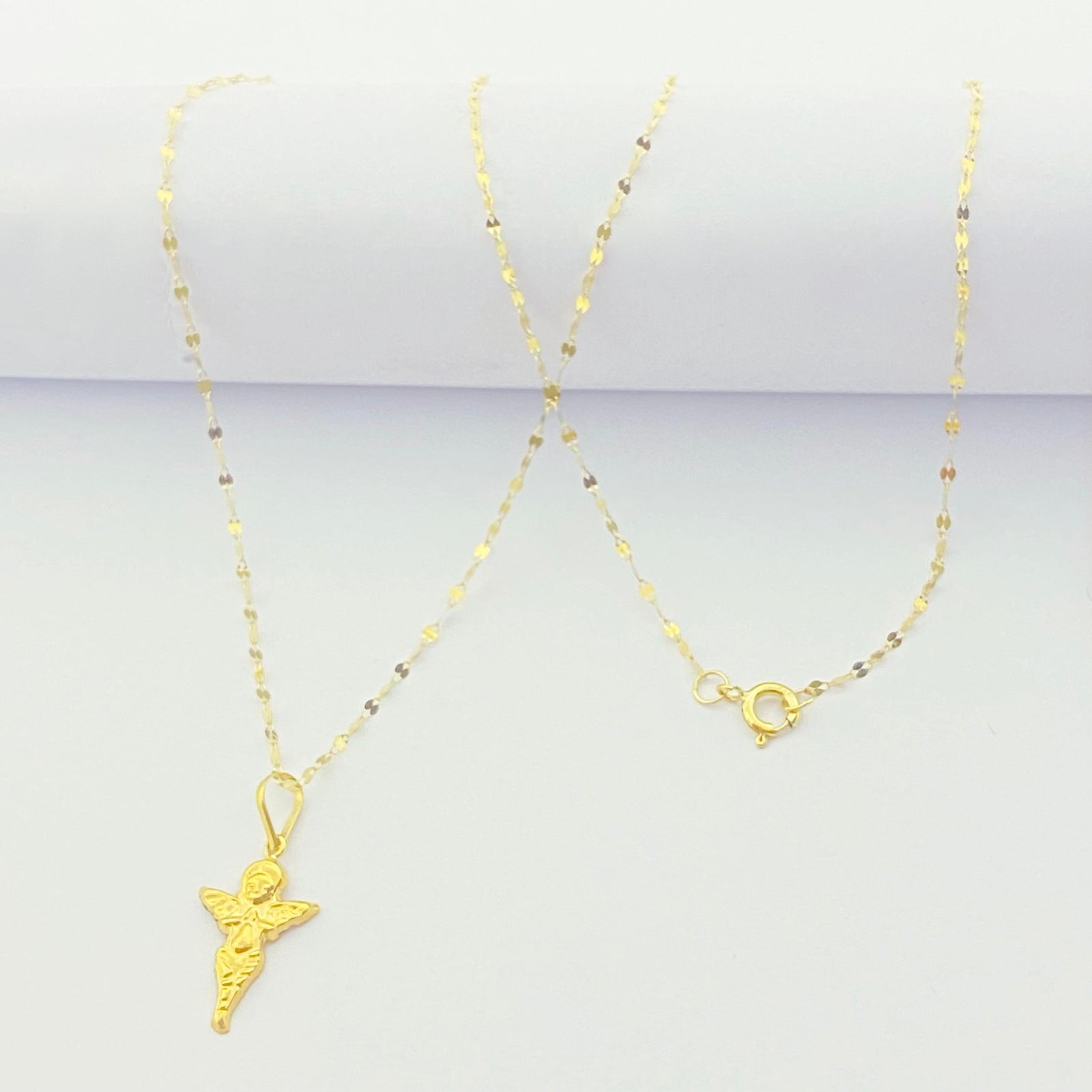 18K Real Gold Jesus Necklace - 18k Gold Necklace - Embellish Gold