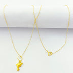 18K Real Gold Dolphine Necklace - Embellish Gold