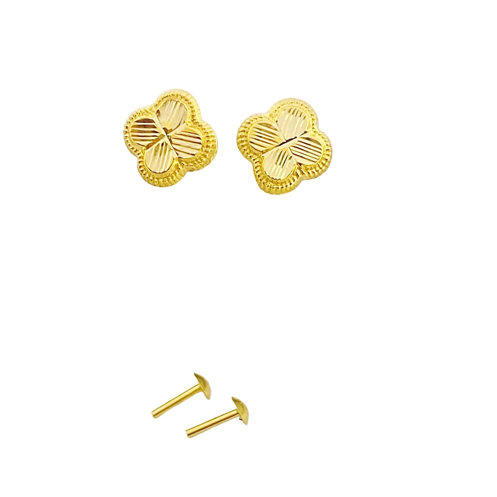 18K Real Gold VC Earrings - 18k Gold Earrings - Embellish Gold