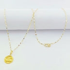 18K Real Gold CC Necklace - Embellish Gold