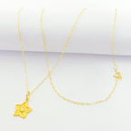 18K Real Gold Star Dot Necklace - Embellish Gold