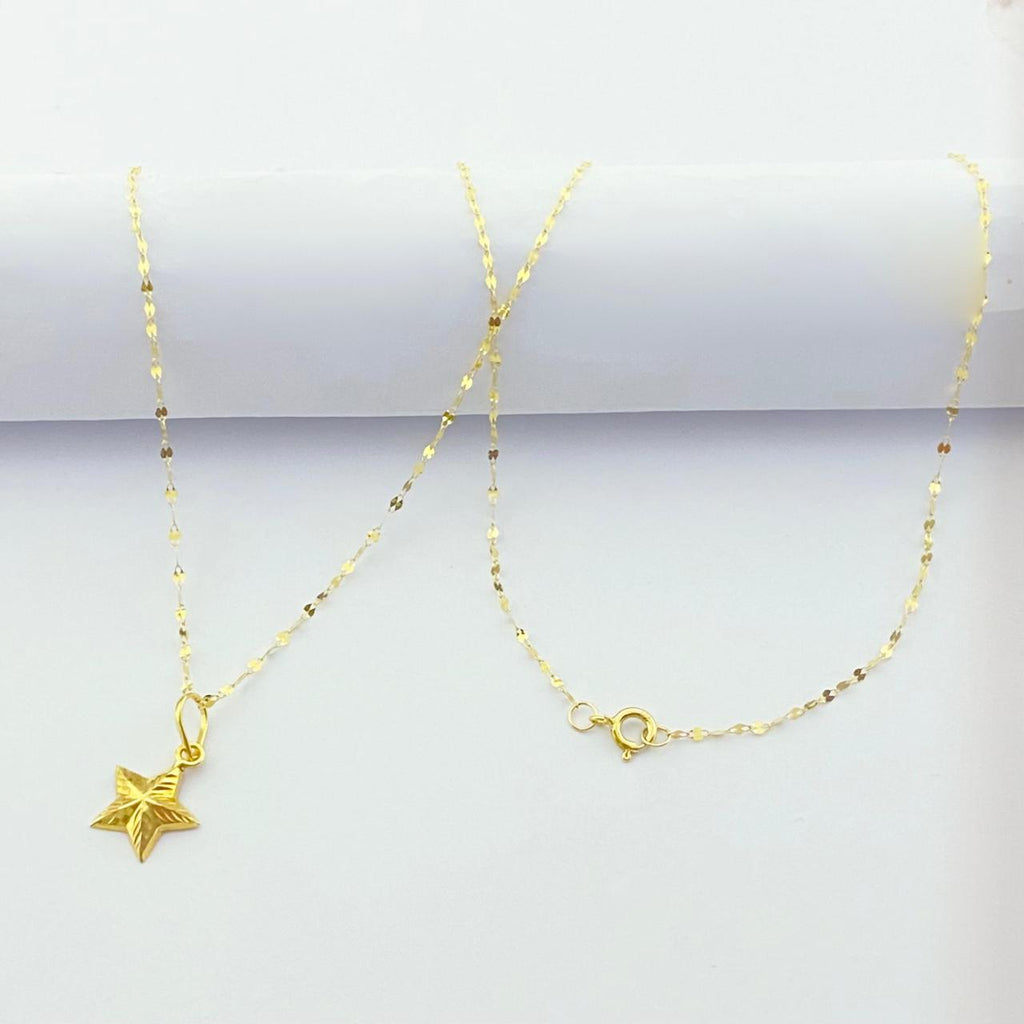 18K Real Gold Super Star Necklace - Embellish Gold