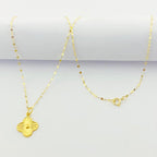 18K Real Gold VC Dot Necklace And Earring Set - Embellish Gold