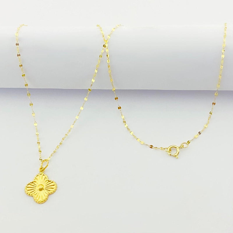 18K Real Gold VC Dot Necklace And Earring Set - Jewelry Set - Embellish Gold
