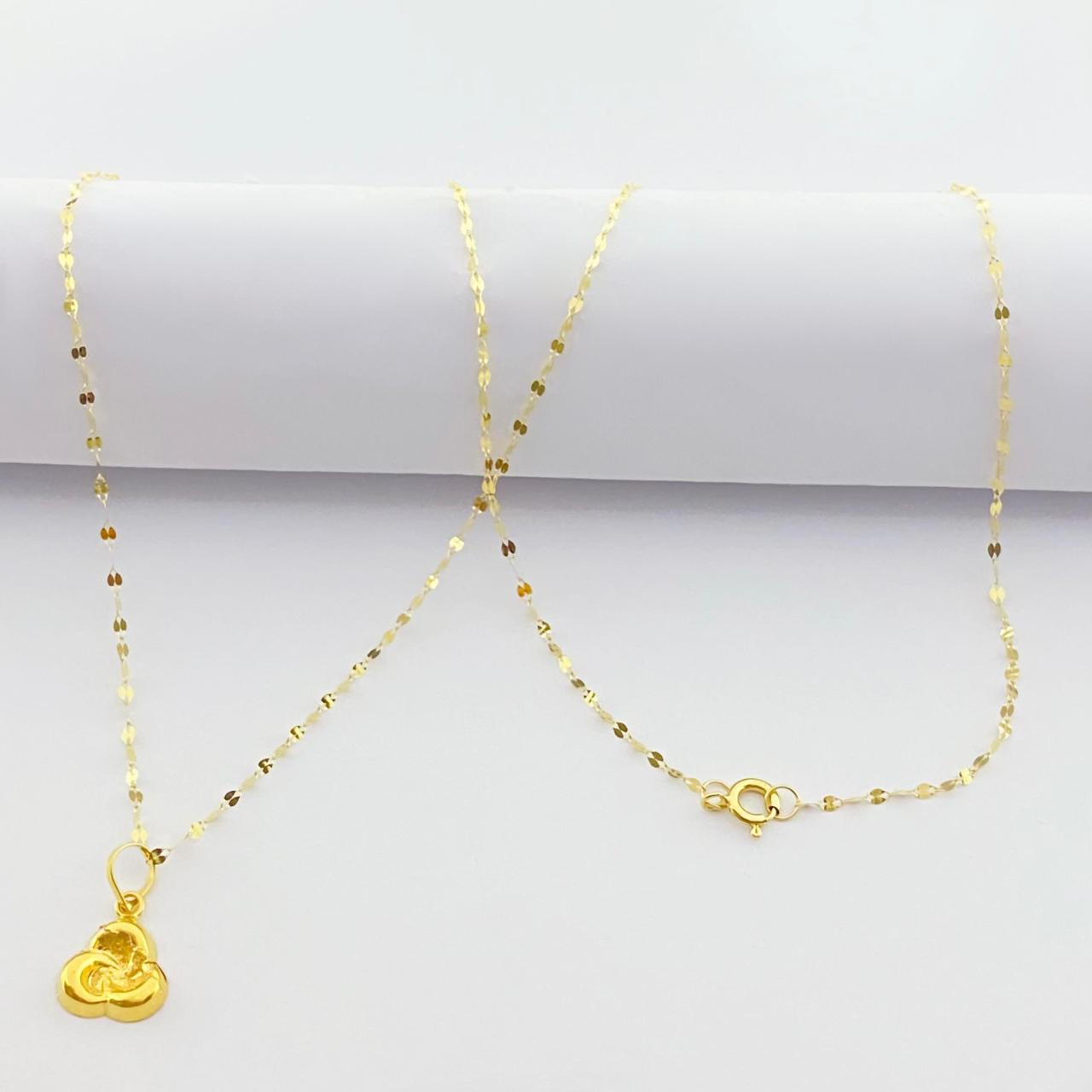 18K Real Gold Love Knot Necklace - 18k Gold Necklace - Embellish Gold