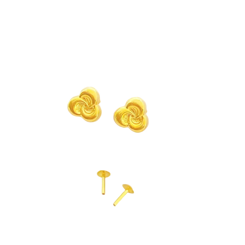 18K Real Gold  Love Knot Earrings - 18k Gold Earrings - Embellish Gold