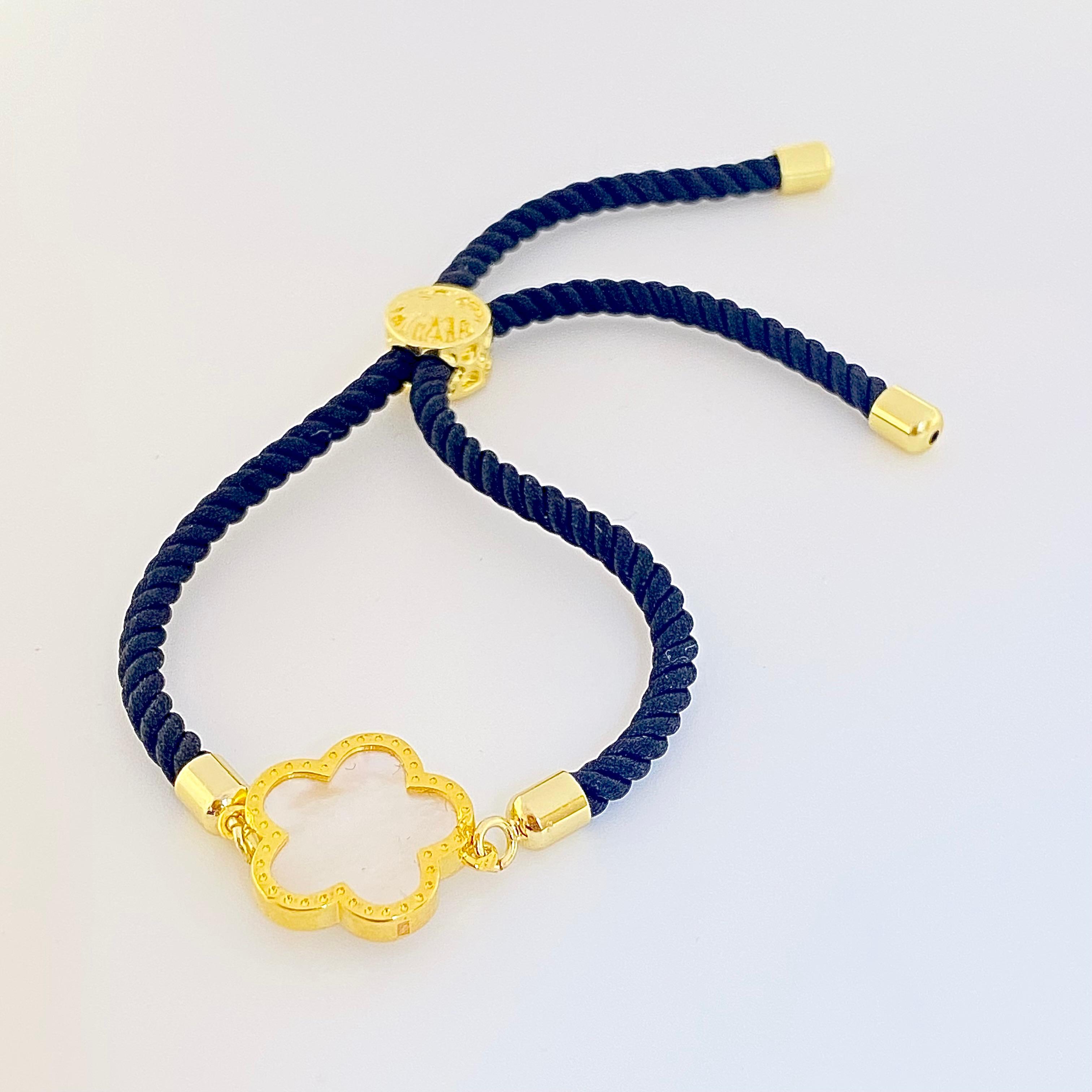 White Star Rope Bracelet - Embellish Gold