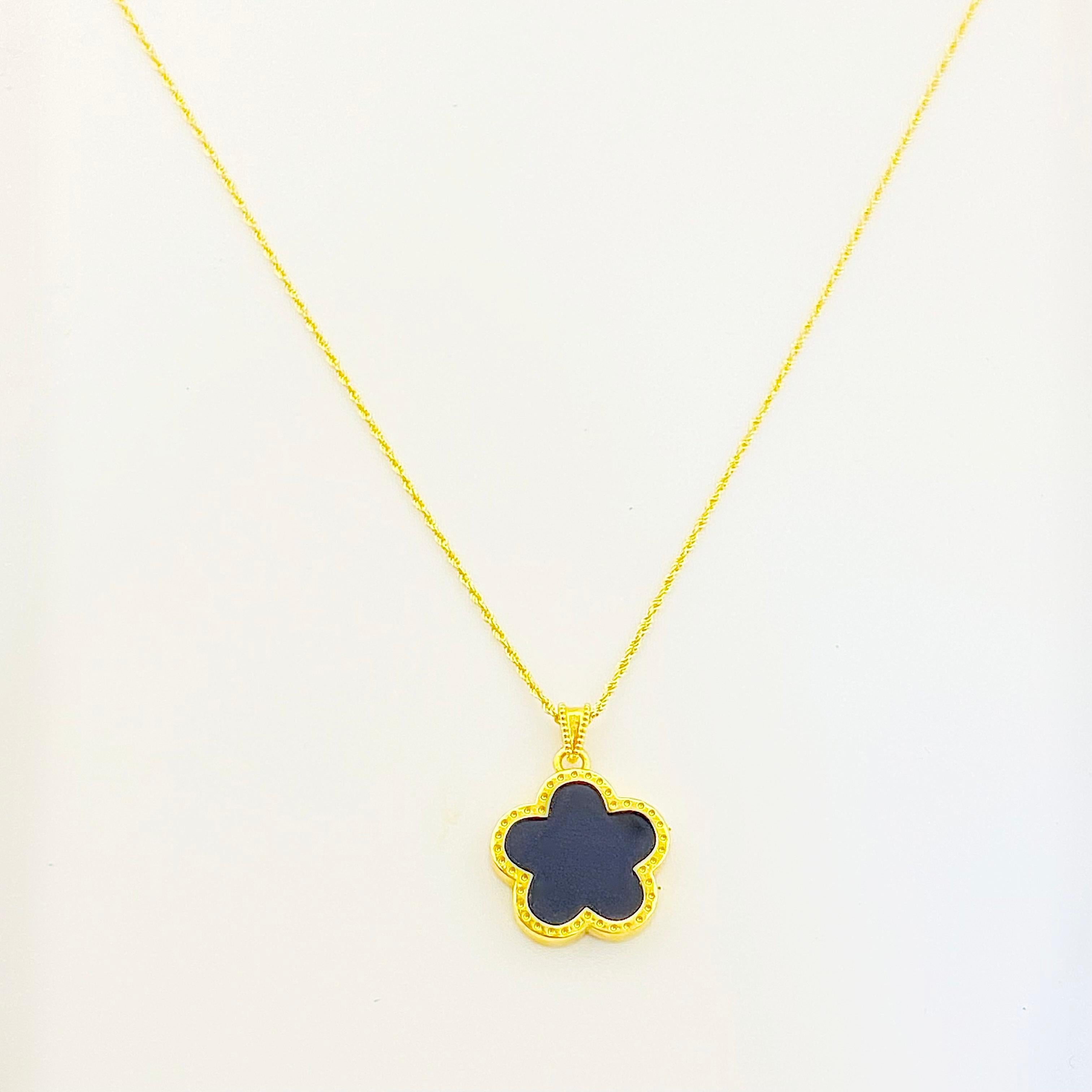 Black Star Necklace - Embellish Gold
