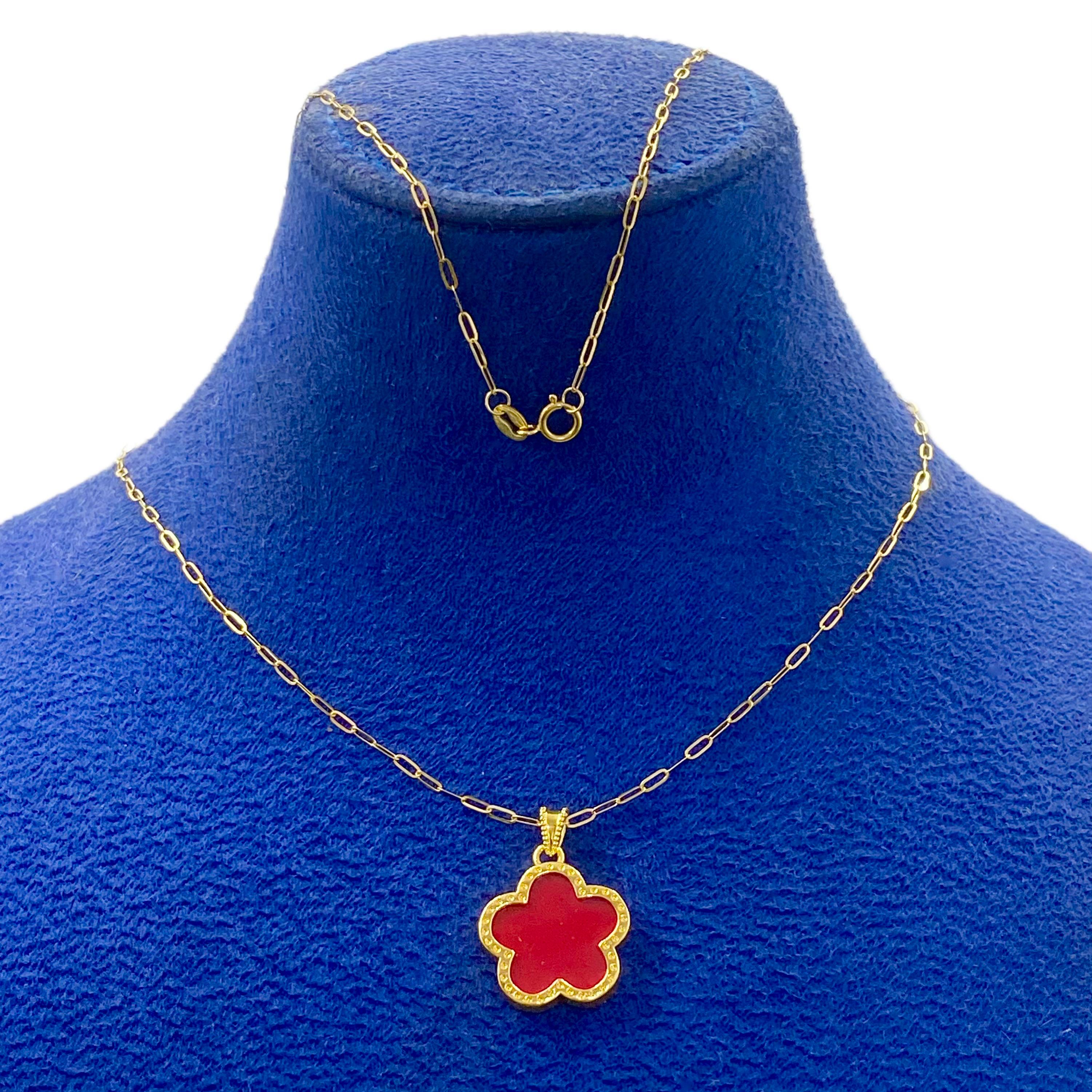 Red Star Necklace - Embellish Gold