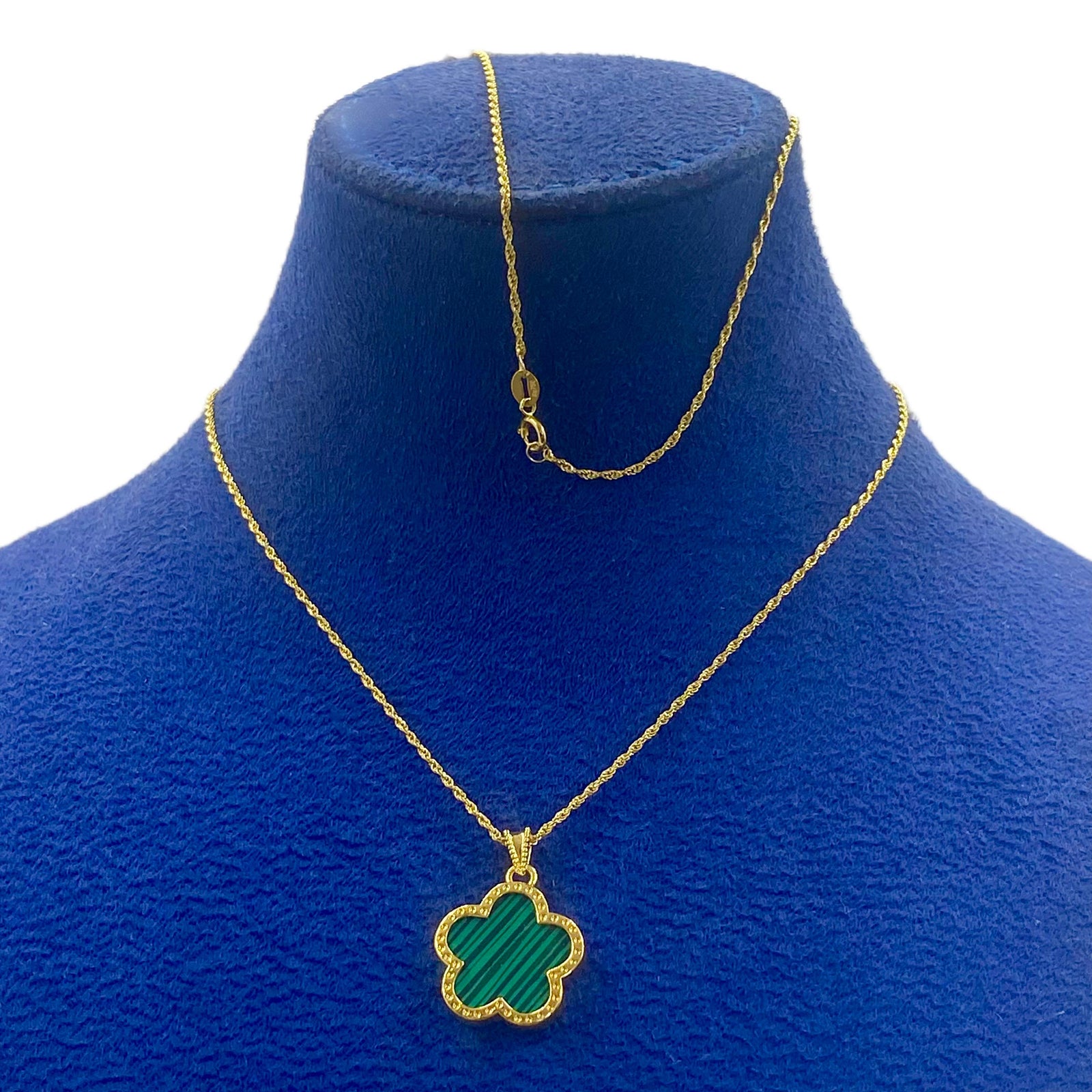 18k Gold Green Star Necklace - 18k Gold Necklace - Embellish Gold