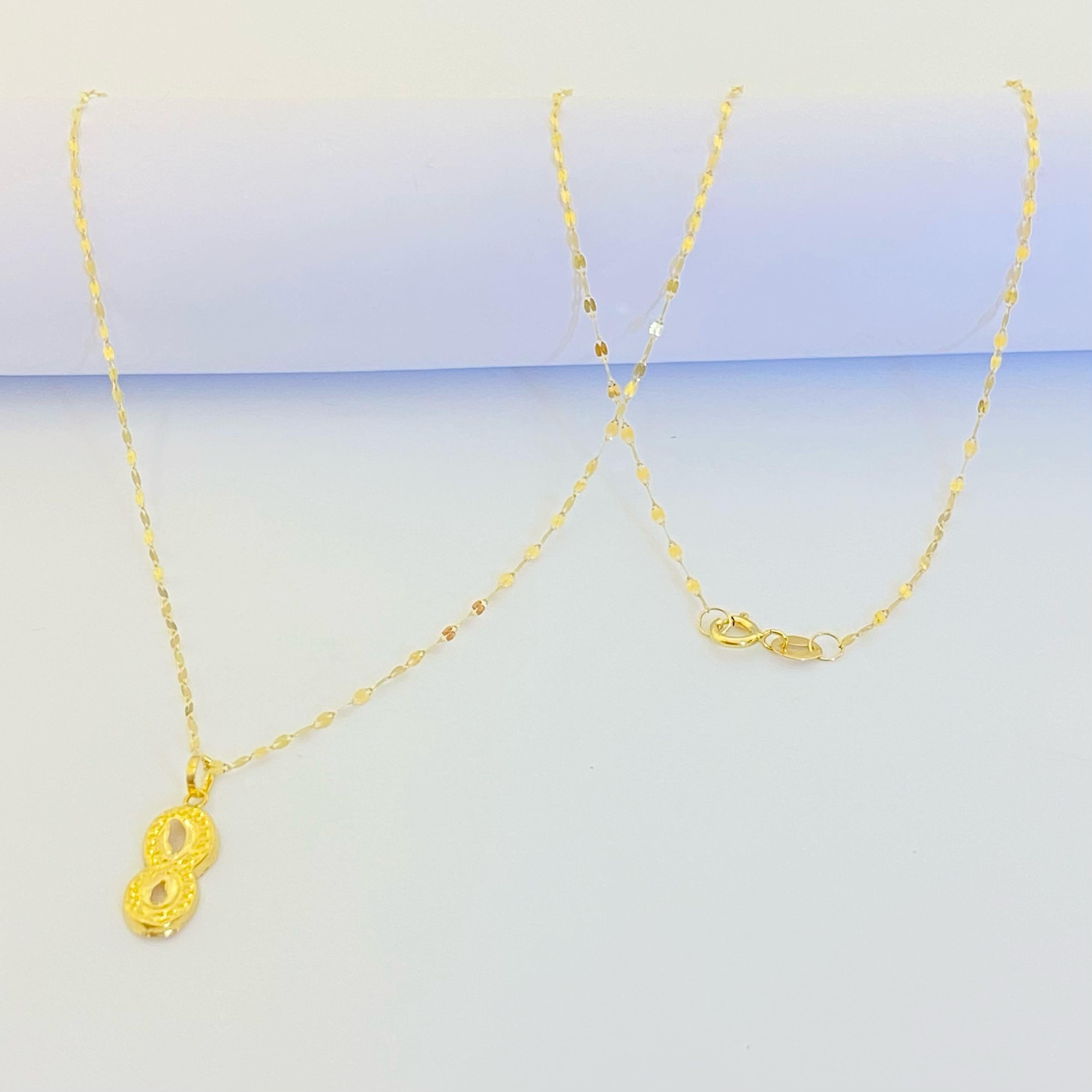 18k Gold Infinity Dot Necklace